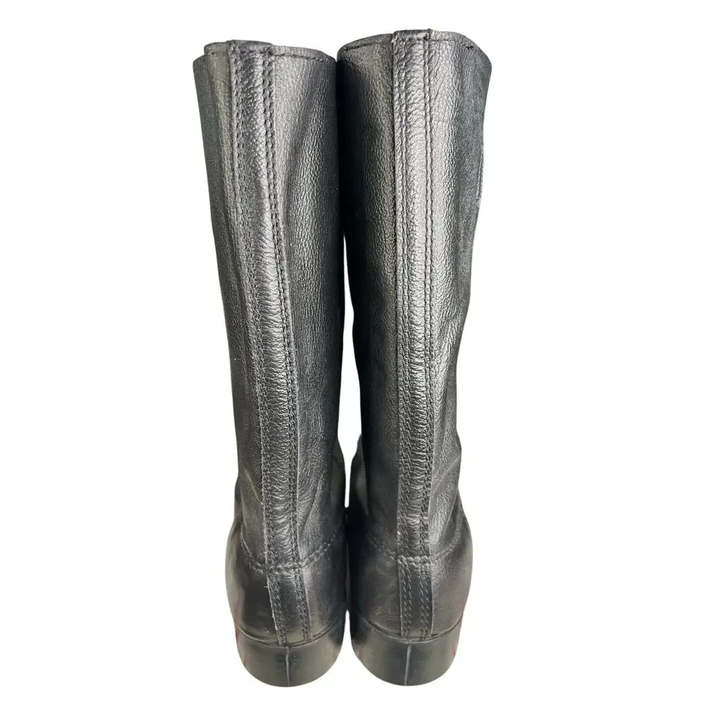 Vintage 80’s NVA Men’s German Officer Black Leather Jack Boots Size 29 US 10